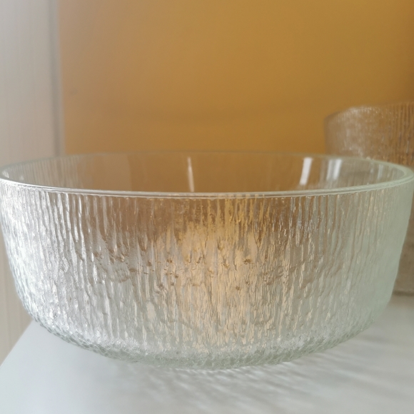 Vintage icicle bark glassware set - Picture 4 of 6